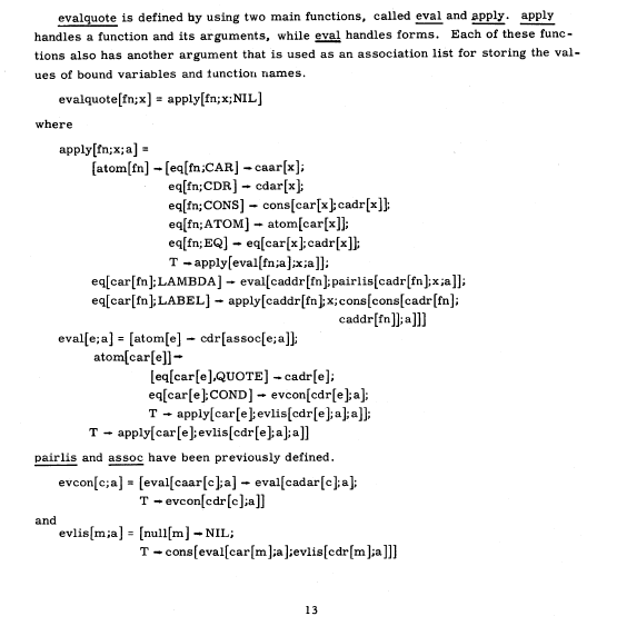 McCarthy's Equations of Software