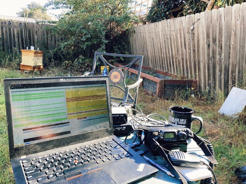 Working FT8 in my backyard with a Yaesu FT-817.